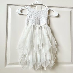 Cat & Jack white polka dot mesh tank sleeveless dress size 4T toddler girl